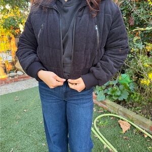 Stylish Black Bomber Jacket for Women